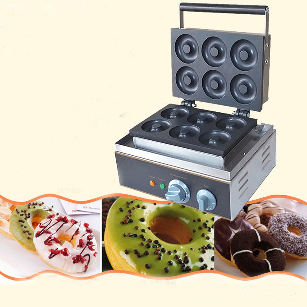 6Grids Donut Making Machine Doughnut Baking Maker Home/Commercial Non Stick Pot.