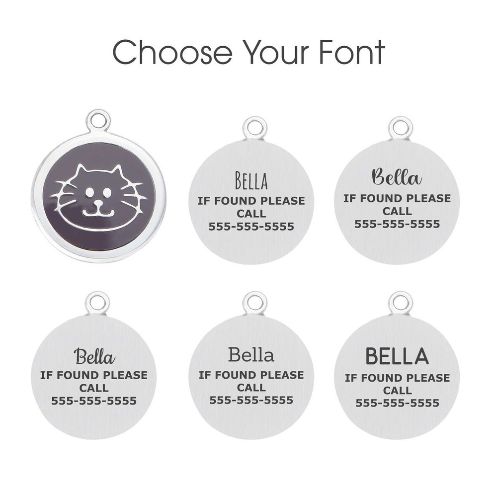 LEASH KING Cute Pet ID Tags with Split Ring