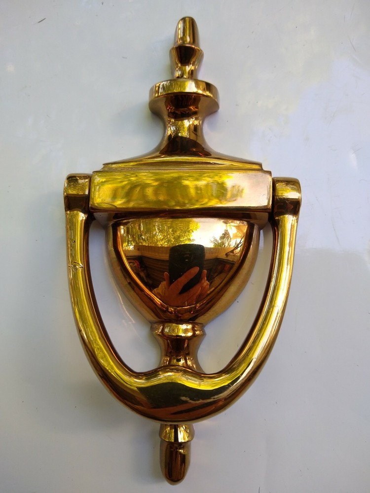Solid Brass Door Knocker Made in Portugal Engravable NICE!