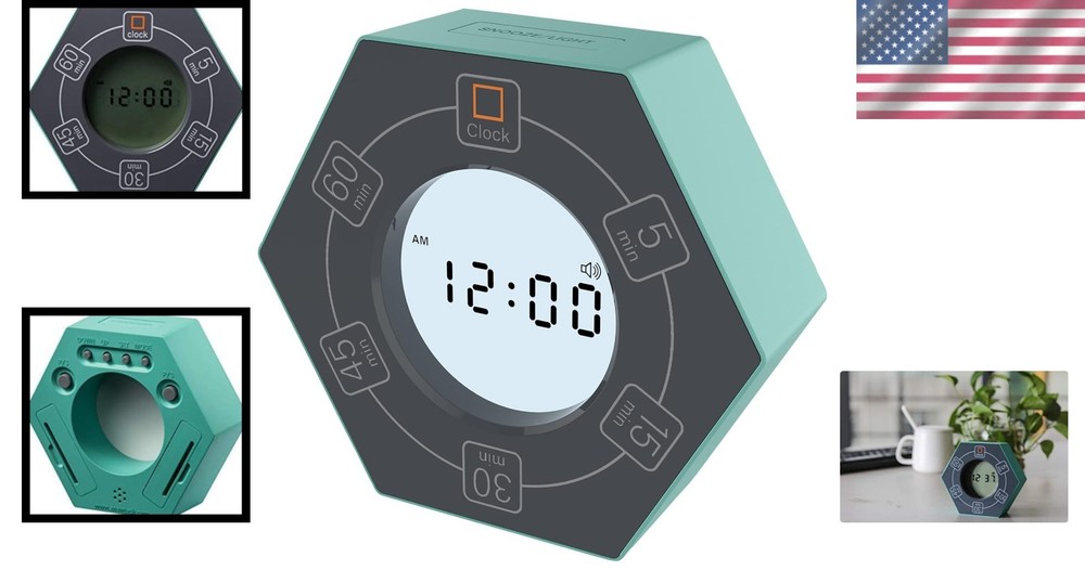 Compact 5-Setting Timer with Flashing Alerts - Perfect for Productivity Boost