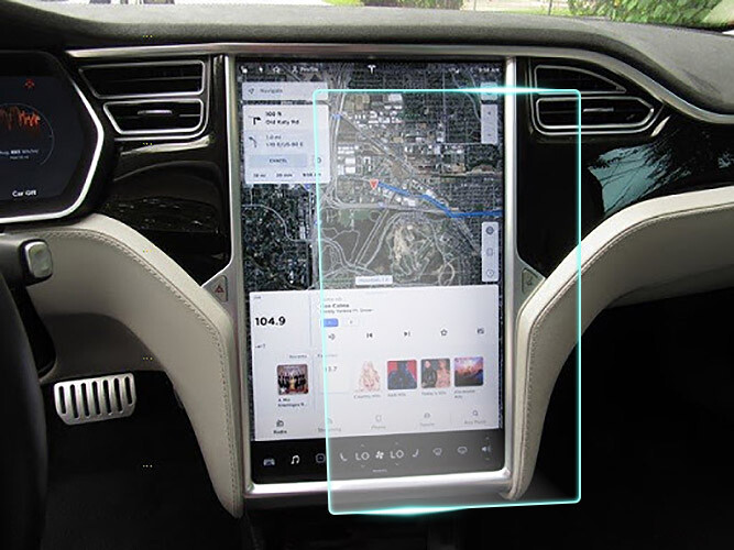 Crystal Clear Screen Protector for 2015 Tesla Model S Vehicle Navigation