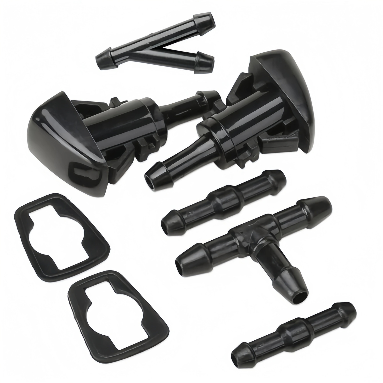 Car Windshield Wiper Washer Squirter Nozzle Spray Jet Kit Fluid Hose Universal