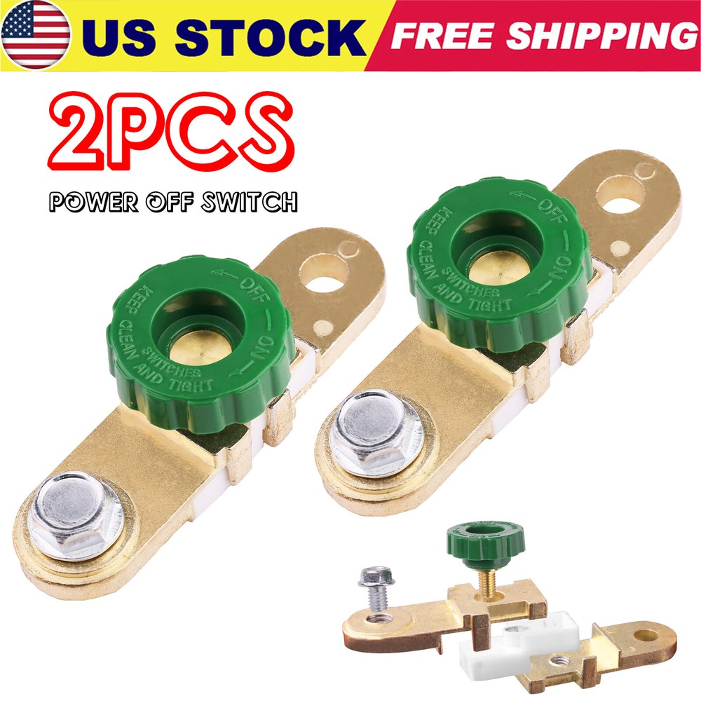 2X Battery Link Terminal Quick Cut-off Disconnect Kill Shut Switch Side Post