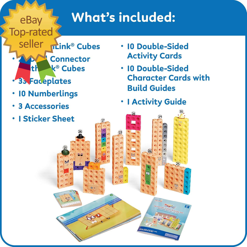 Mathlink Cubes 21 30 Activity Set 20 Preschol Learning Activtiesumber Game Math