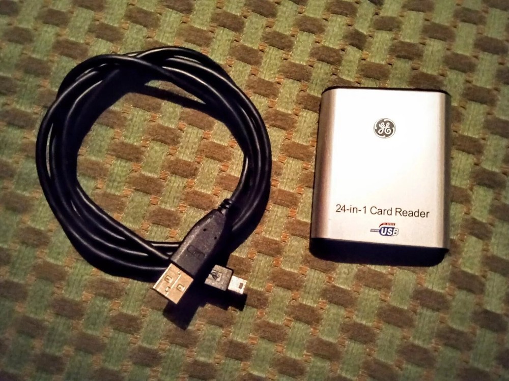 General Electric 24-In-1 Memory Card Reader w/USB Cord