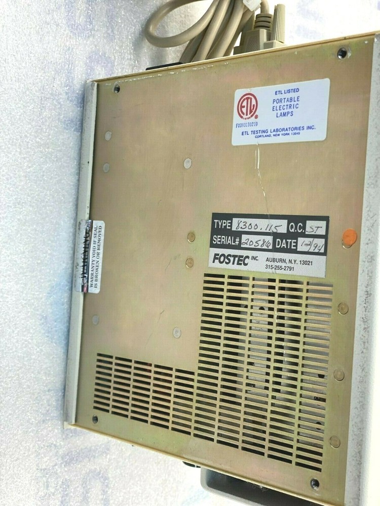Fostec 8375 Fiber Optic Lamp W/ CONTROLLER TYPE 8300.115