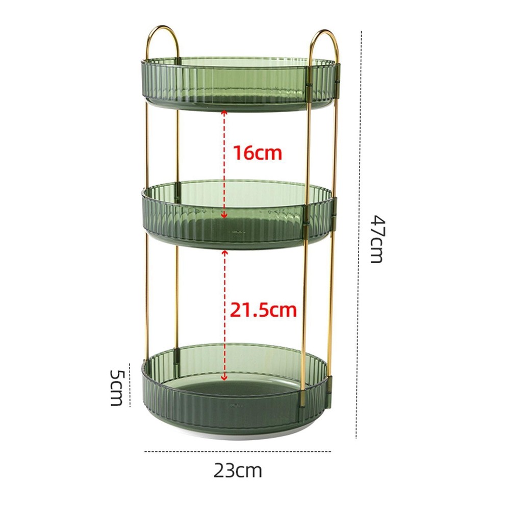 Makeup Organizer 3 Tier Multifunction Portable Fruit green