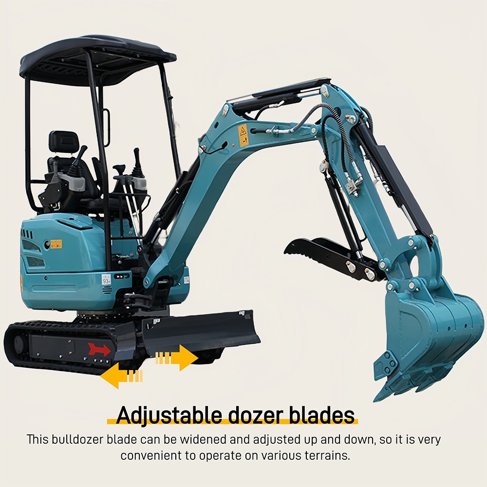 2.5Ton Mini Excavator Side Swing Digger with Kubota D902 Engine Extendable Track