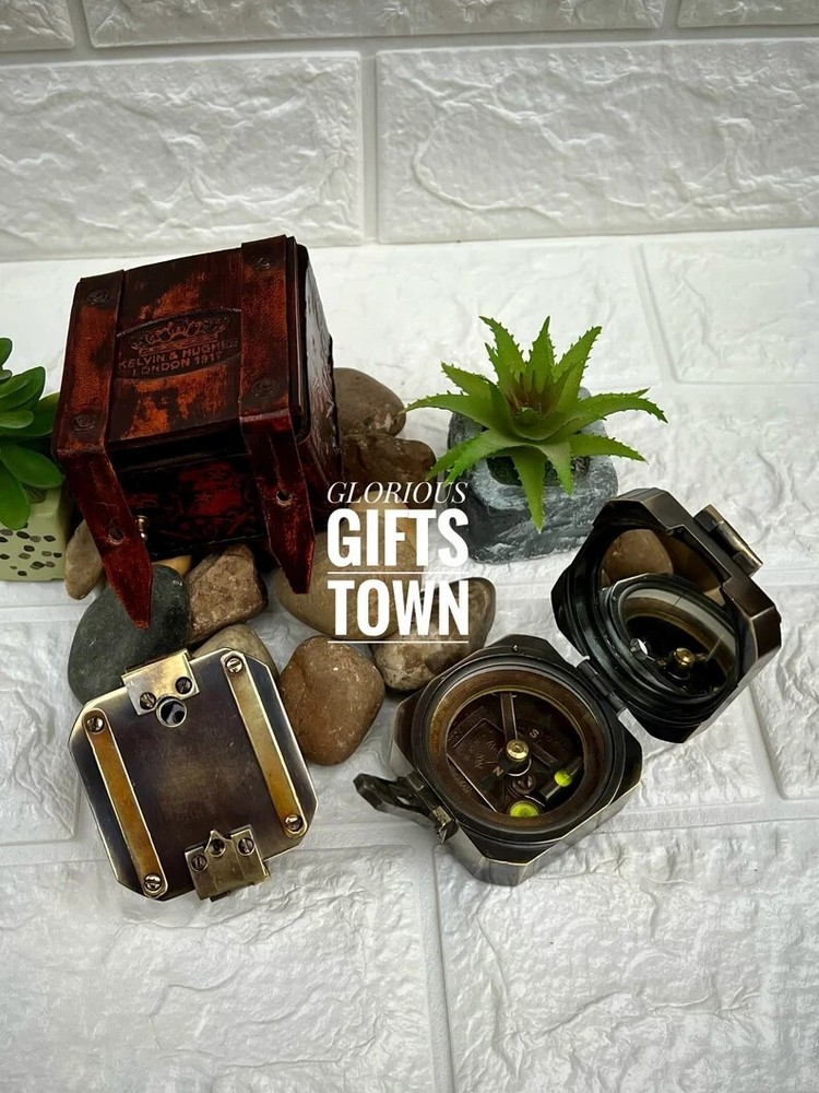 Brass compass, Brunton Working Compass, Personalized Custom Gift Compass,