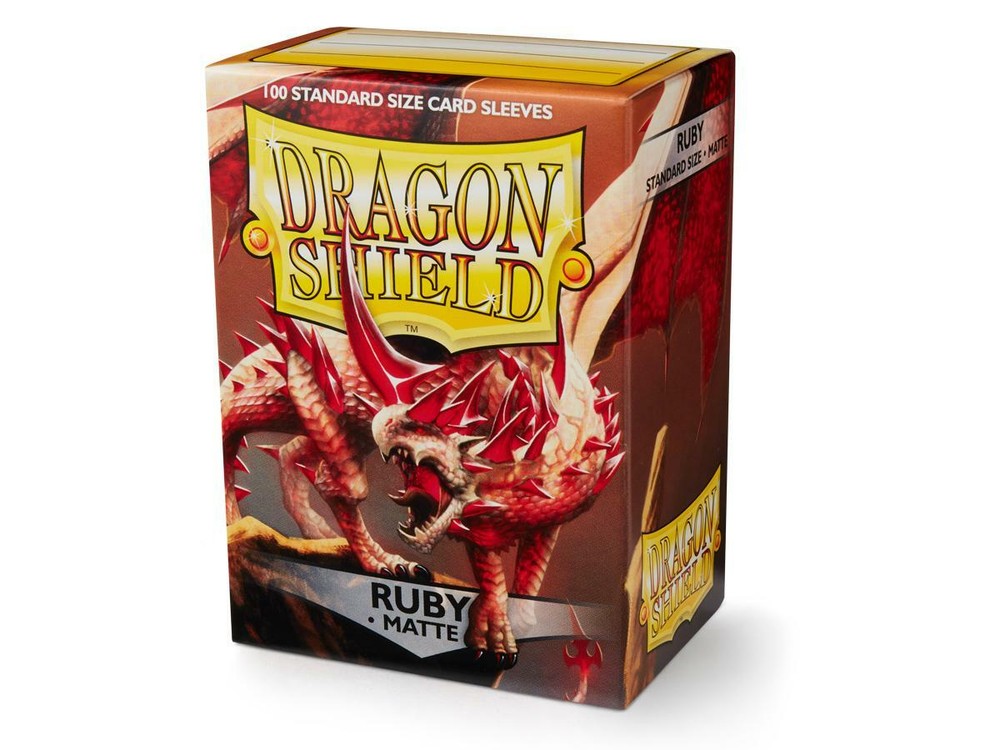 Matte Ruby 100 ct Dragon Shield Sleeves Standard Size SHIPS FREE VOLUME DISCOUNT