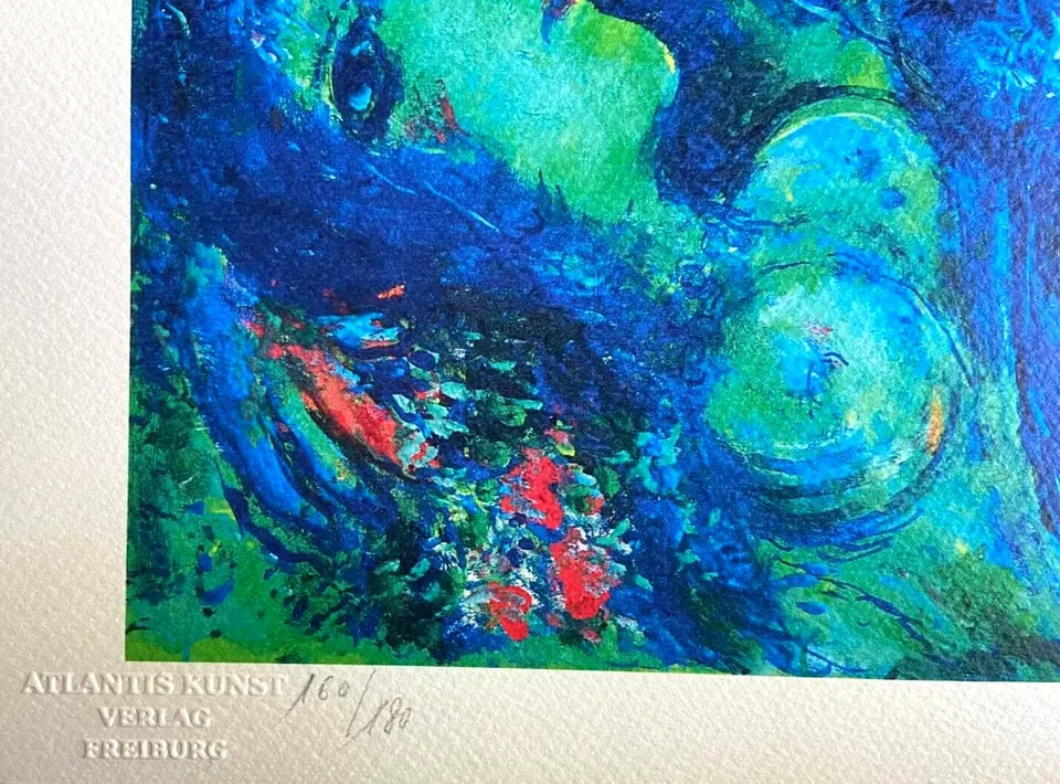 Marc Chagall Lithograph "The Blue Village" Original COA Signed Numbered