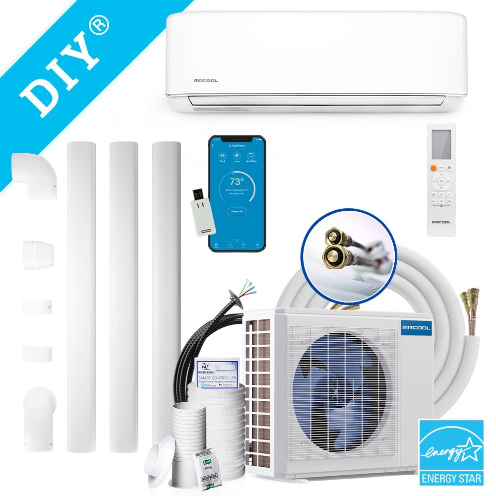 DIY 4th Generation E Star 36k BTU Ductless Mini-Split Heat Pump Complete System