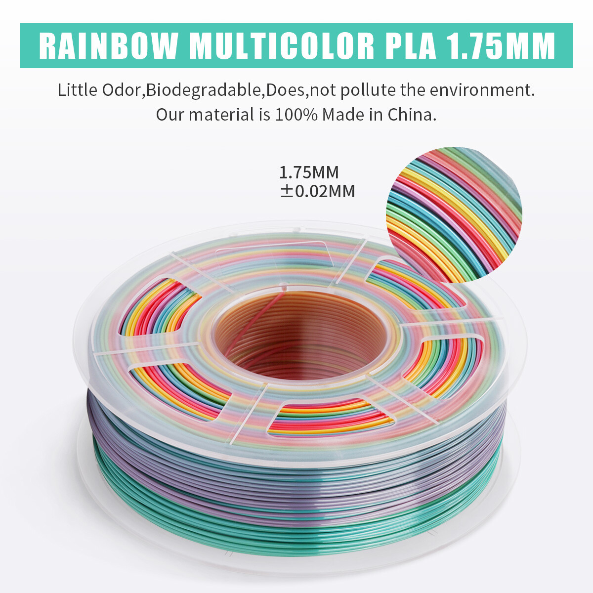 SUNLU 1KG 3D Filament PLA/PLA Matte/PLA Meta/PLA+/ABS/PETG/SILK 1.75mm TPU-500g
