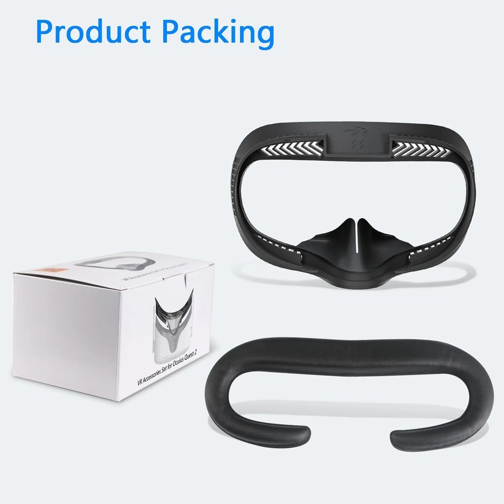 compatible with oculus quest 2 face bracket replacement,vr pu leather face pa...