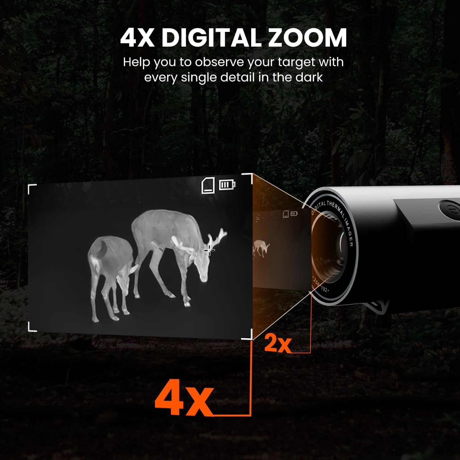 MiLESEEY Thermal Imaging Monocular 4K Monitor Laser Rangefinder 1300yds