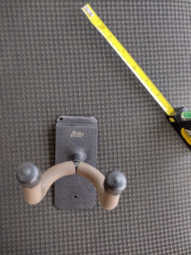 STRING SWING GUITAR HANGER FOR SLAT BOARD HOME or STUDIO DISPLAY 2"