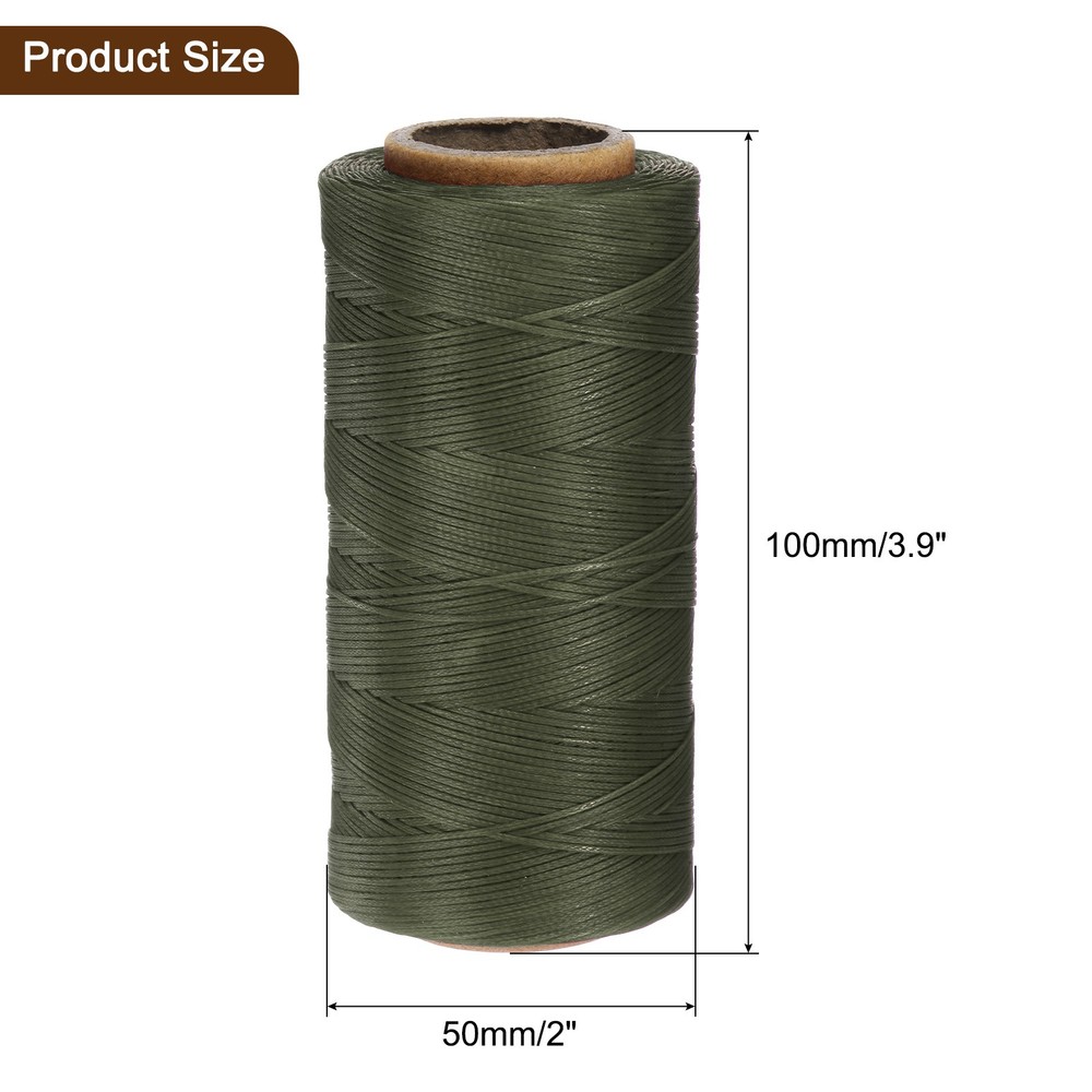 150D Waxed Thread 284 Yards Polyester Leather Sewing Waxed String Dark Green
