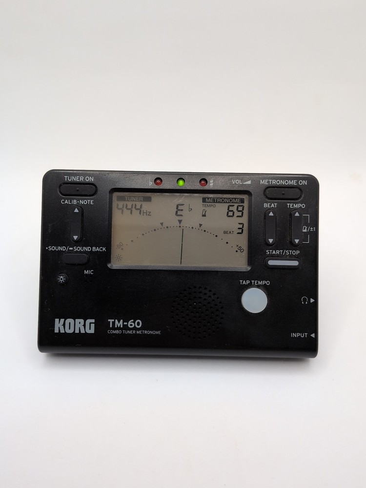 Korg TM-60 Tuner Metronome Combo Backlit Display