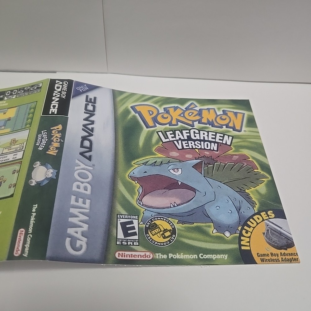 Replacement Case For Pokemon Leaf Green Version Nintendo GBA