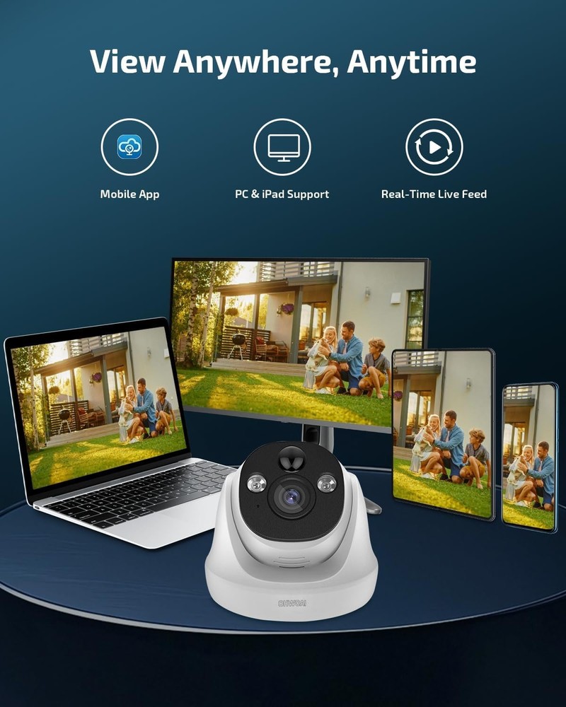 OHWOAI Wide Angle, Motion Detectio, Wired Security Camera System (CSOH-03BP02)