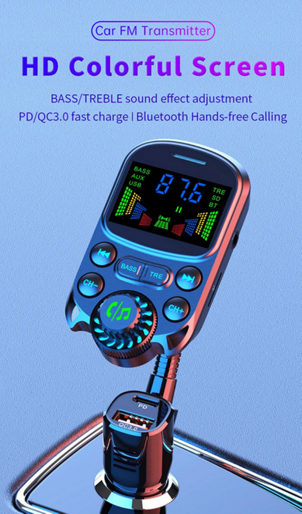 Bluetooth Car FM Transmitter MP3 Player Hands-free Radio Adapter Kit USB Charger