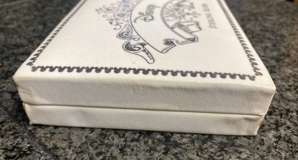 White Disney Sterling Silver Empty Box Metallic Silver Design