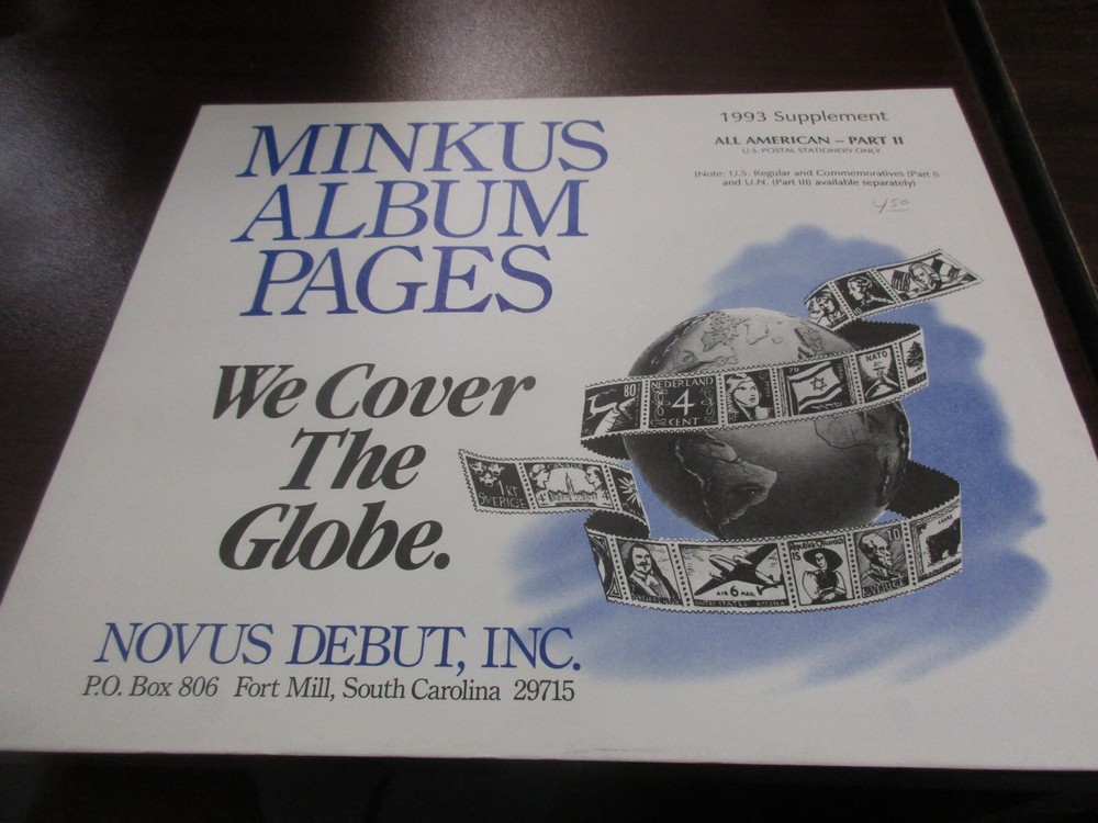 "MINKUS"  ALBUM PAGES  ALL  AMERICAN PART #2  1993    W/FREE SHIPPING!!!