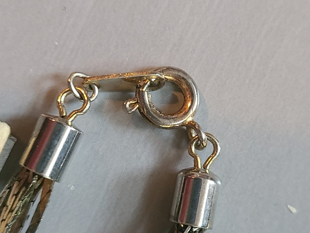 Vintage Multiple Strands Silvertone 22in Necklace