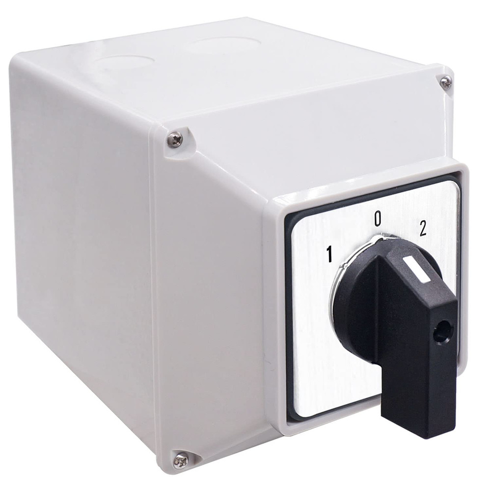Changeover Switch 3 Position Selector Switch Box 12 Terminals 63A 690V Universal
