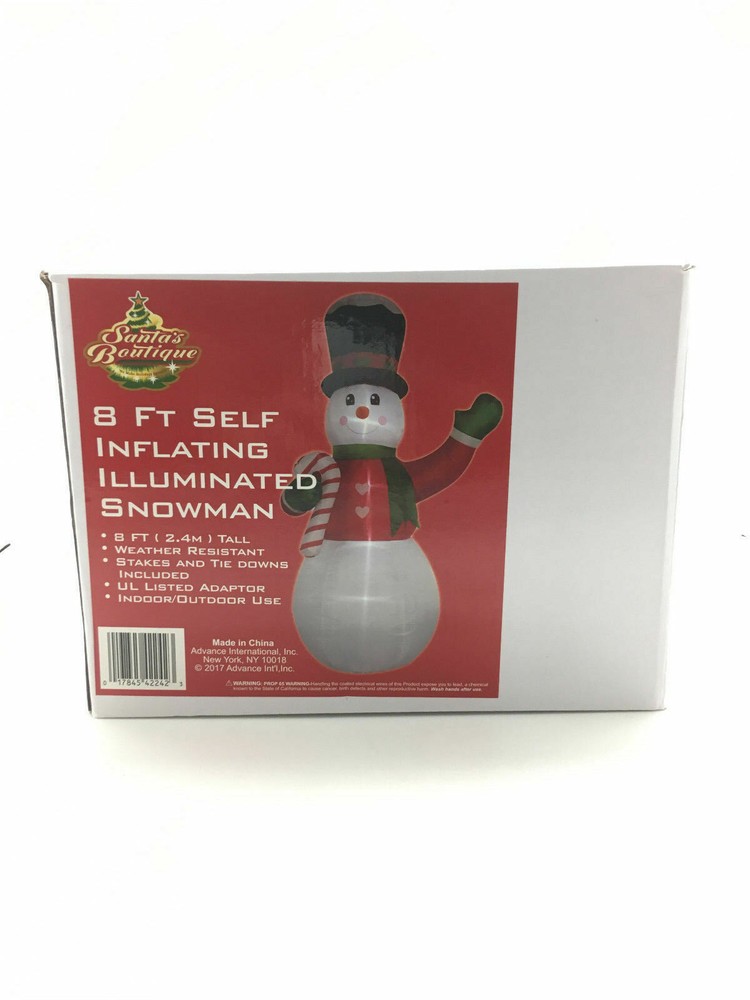 8 FT SELF INFLATING ILLUMINATED SNOWMAN