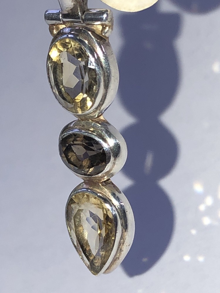 Handcrafted Mixed Gemstones Pendant 1.875”