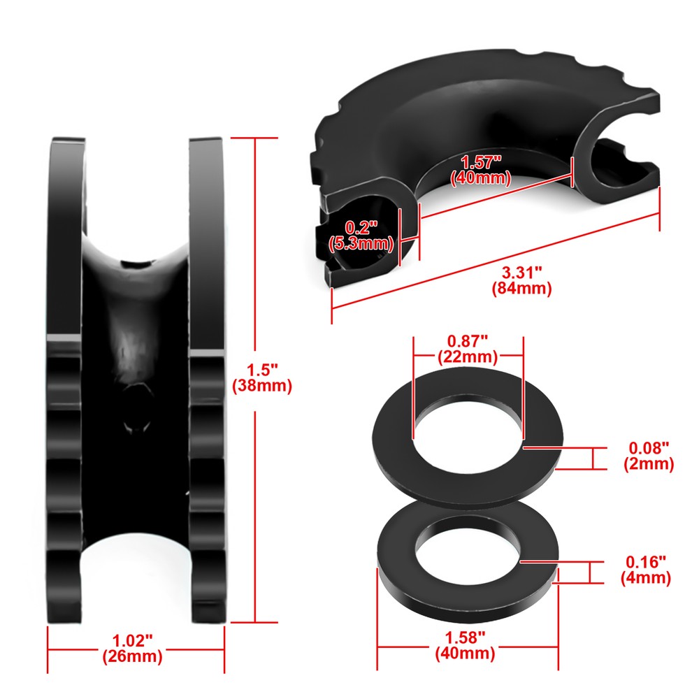 2 sets 3/4" D-Ring Shackle Isolators with Washers For Shackles Bumper Protect