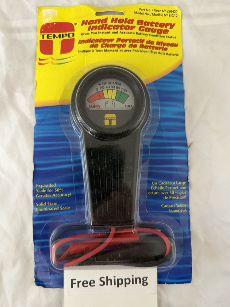 Tempo Hand Held Battery Condition Tester Solid State Free Shipping