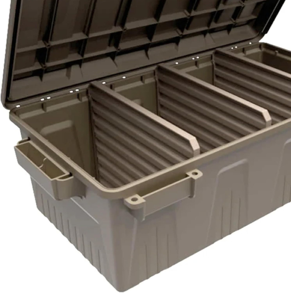 ACDC30, Divided Ammo Crate Utility Box, Water- Resistant, Stackable, Snap Latch,