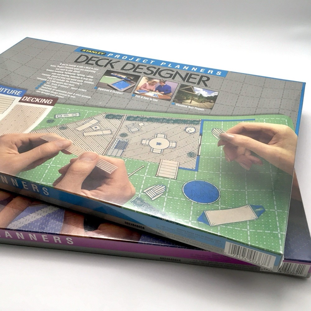New & Sealed VTG Stanley Project Planner - Deck Designer & Kitchen Designer Pair