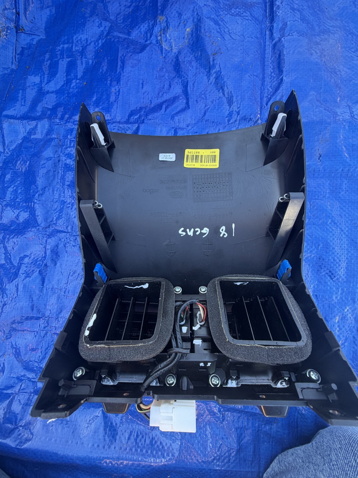 17-20 Hyundai Genesis G80 Center Console Back Trim Air Vent OEM