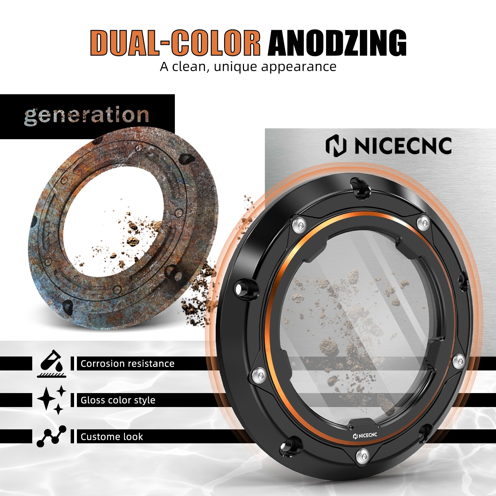 1x Clear Clutch Cover Derby Pretector For Harley Dyna Switchback FLD 2012-2013