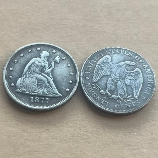 Lot of 4 1875-1878 Twenty-Cent Piece Silver Coin Seated Liberty