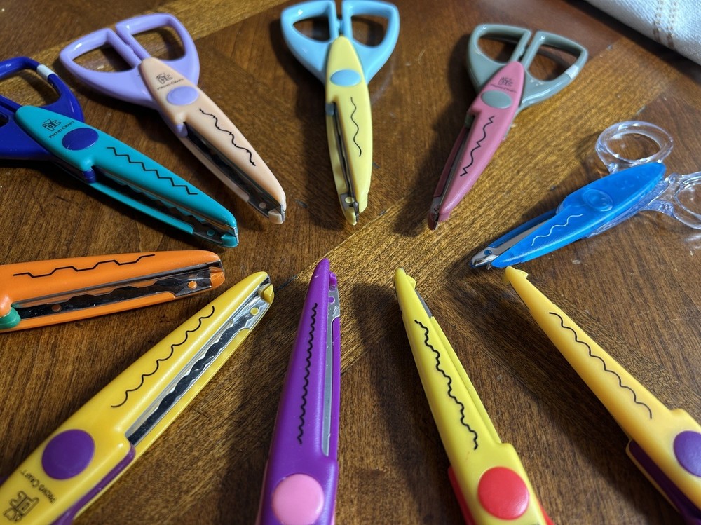 Scissors Set Different Patterns Craft Scissors for Teachers, Scrapbooking,
