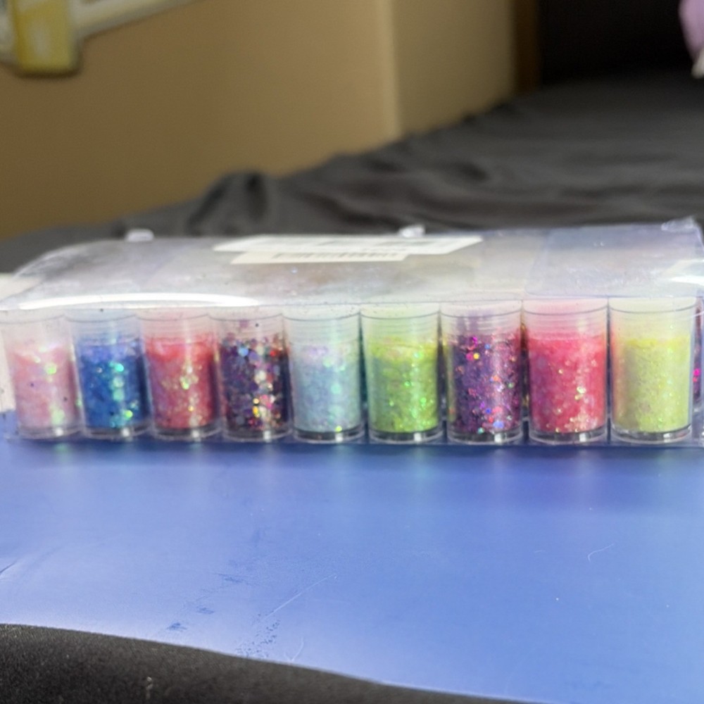 45 Color Multicolor Craft Glitter Set round Containers Multi-Purpose
