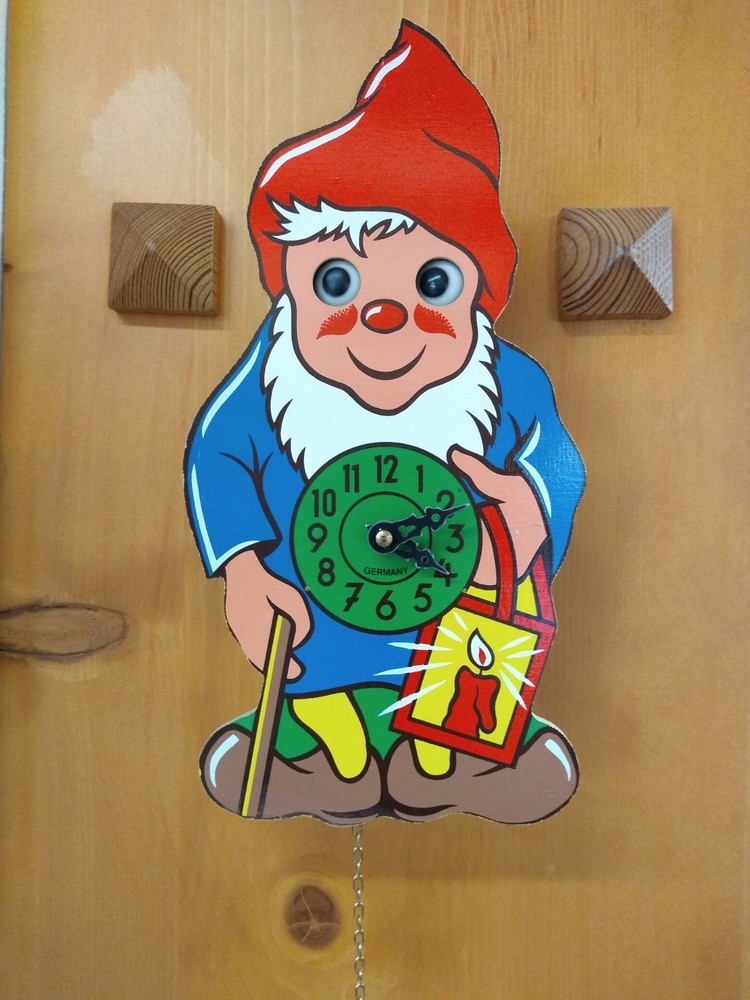 Gnome Shaped Mechanical Wall Clock