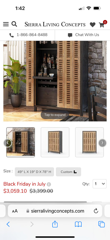 belluno rustic solid wood tall armoire bar and winery