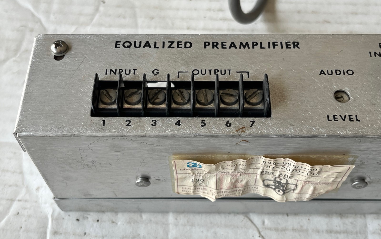Harris / Gates Pre Amp Vintage Equalized Preamplifier (Part #994-6690-003)