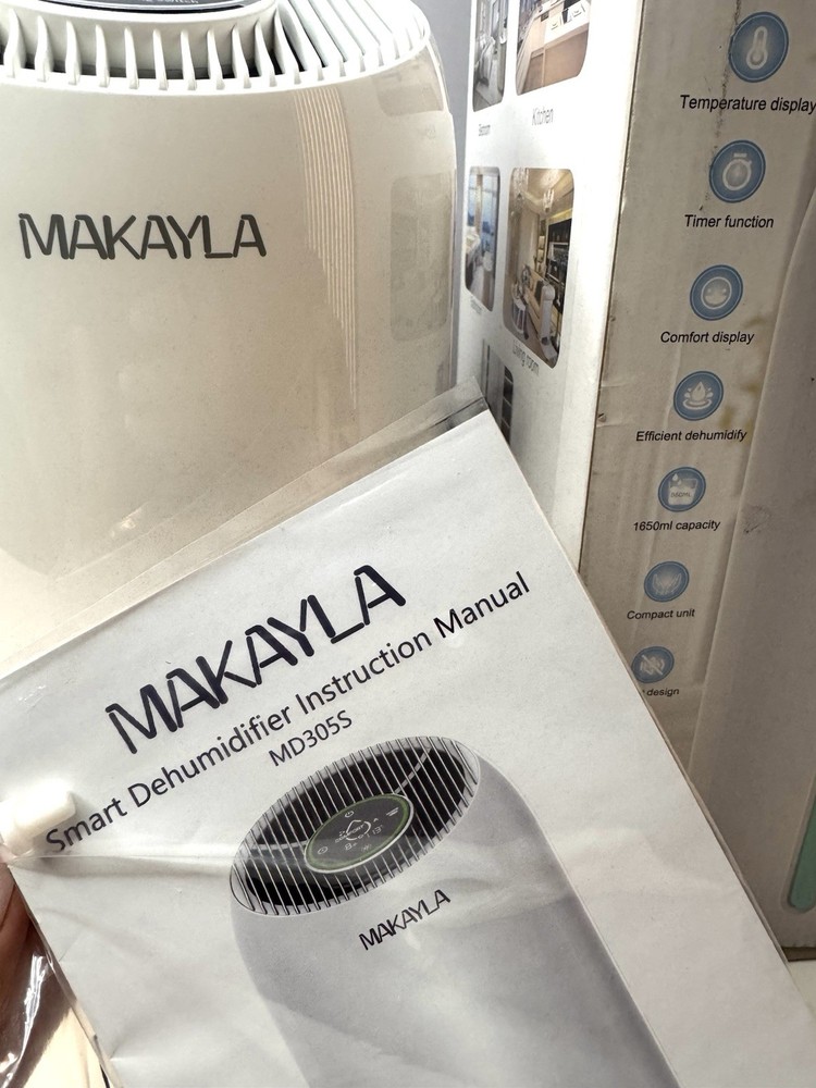 Makayla Mini Dehumidifier MD305 Silent Design Timer Smart Detection