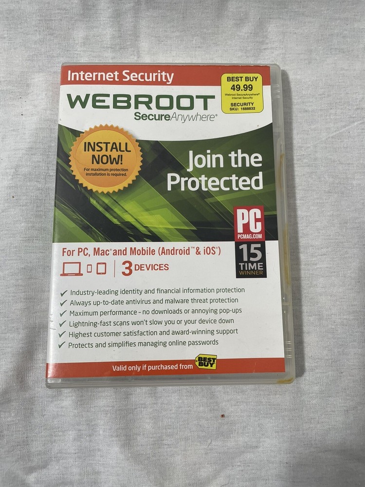 Webroot internet security cd