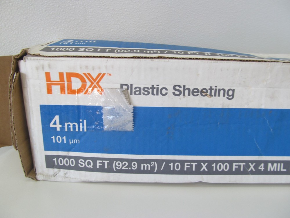 Clear 4 mil Plastic Sheeting HDX 10 ft x 80 ft