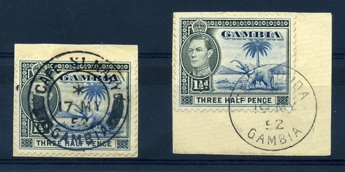 GAMBIA AMAZING POSTMARKS! KG6