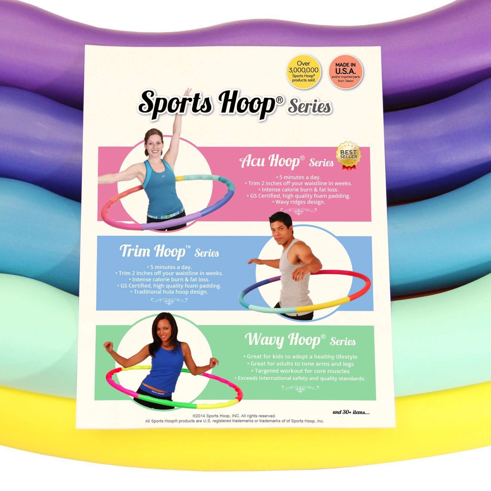 Weight Loss Sports Hoop® Series: Acu Hoop® (2lb, 3lb, 4lb, 5lb, 5.6lb)