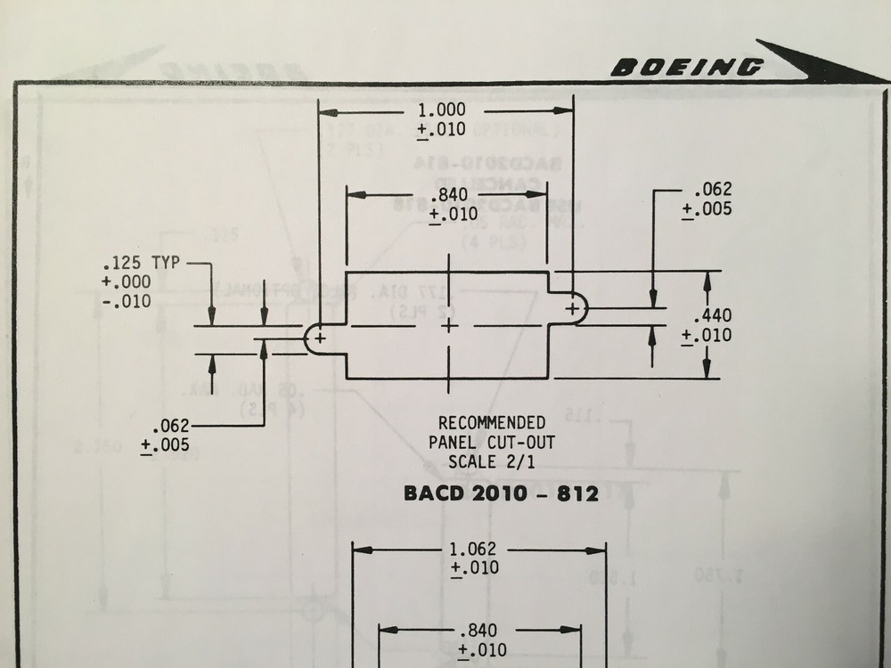 Boeing Standard Cutout Patterns & Placards Manual