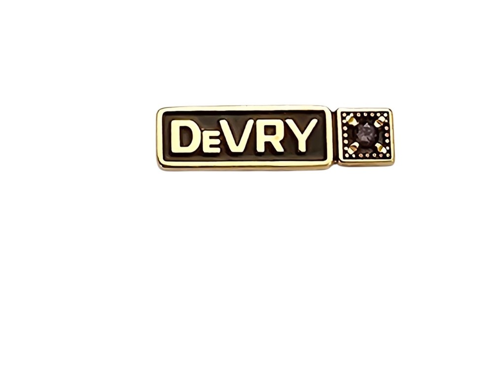 10K Yellow Gold DeVry Lapel Pin